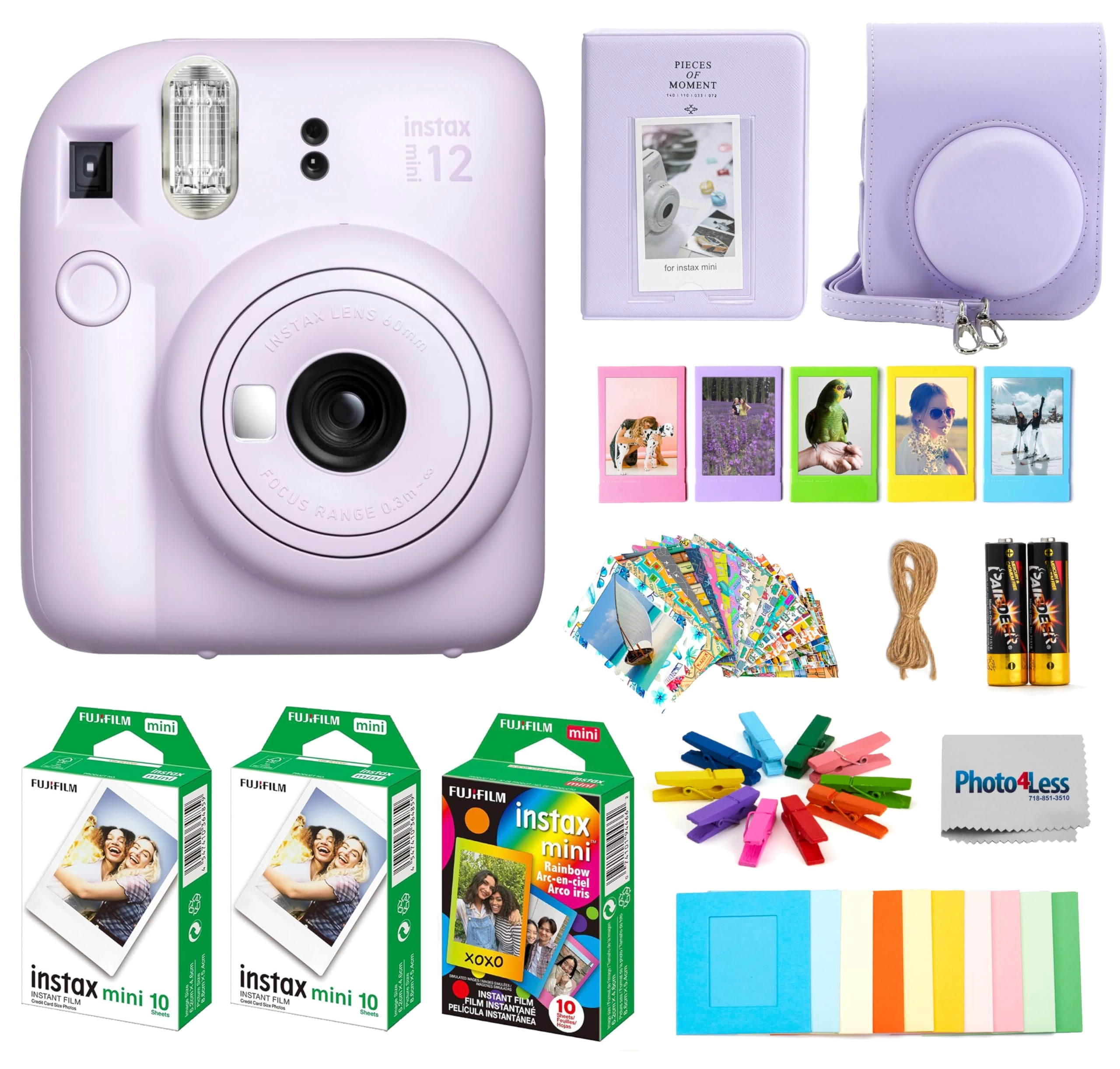 INSTAX MINI 12 - Purple Bundle