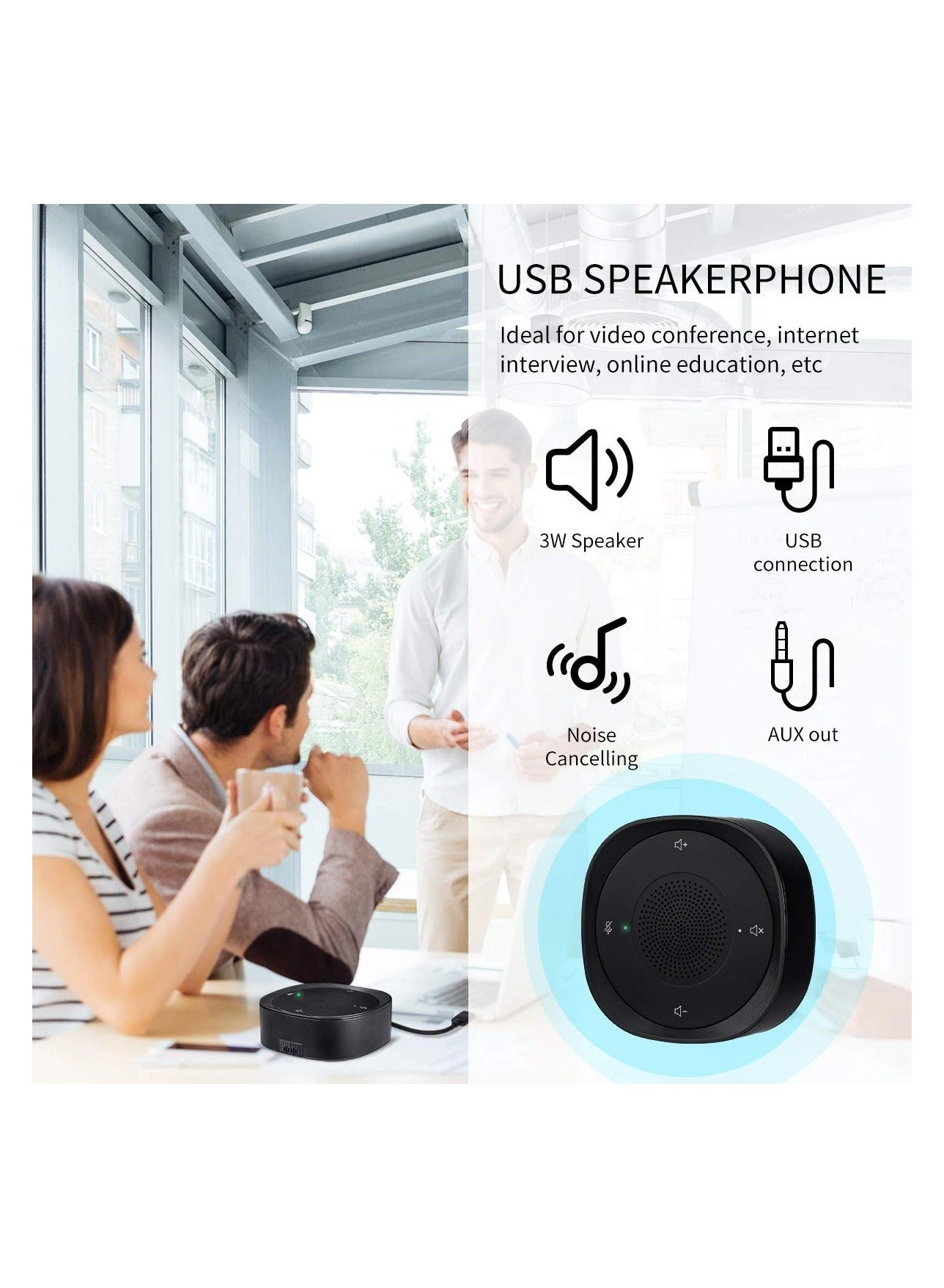Conference Speaker and Microphone