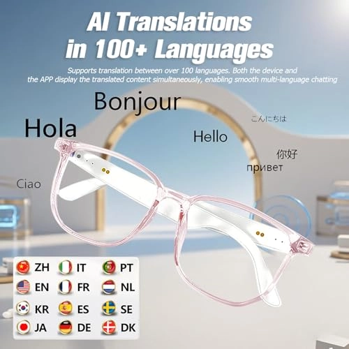 AI Smart Translation Bluetooth Glasses - 140+ languages Bluetooth 5.4