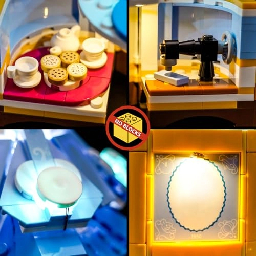 LED Light Set - Compatible with Lego Cinderella's Dress 43266 Battery Powered