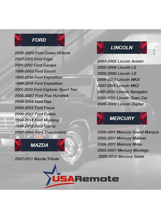 Key Fob Keyless Entry Remote - Blue Set of 2