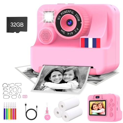Instant Print Camera - 2.4 Inch 32GB 1080P