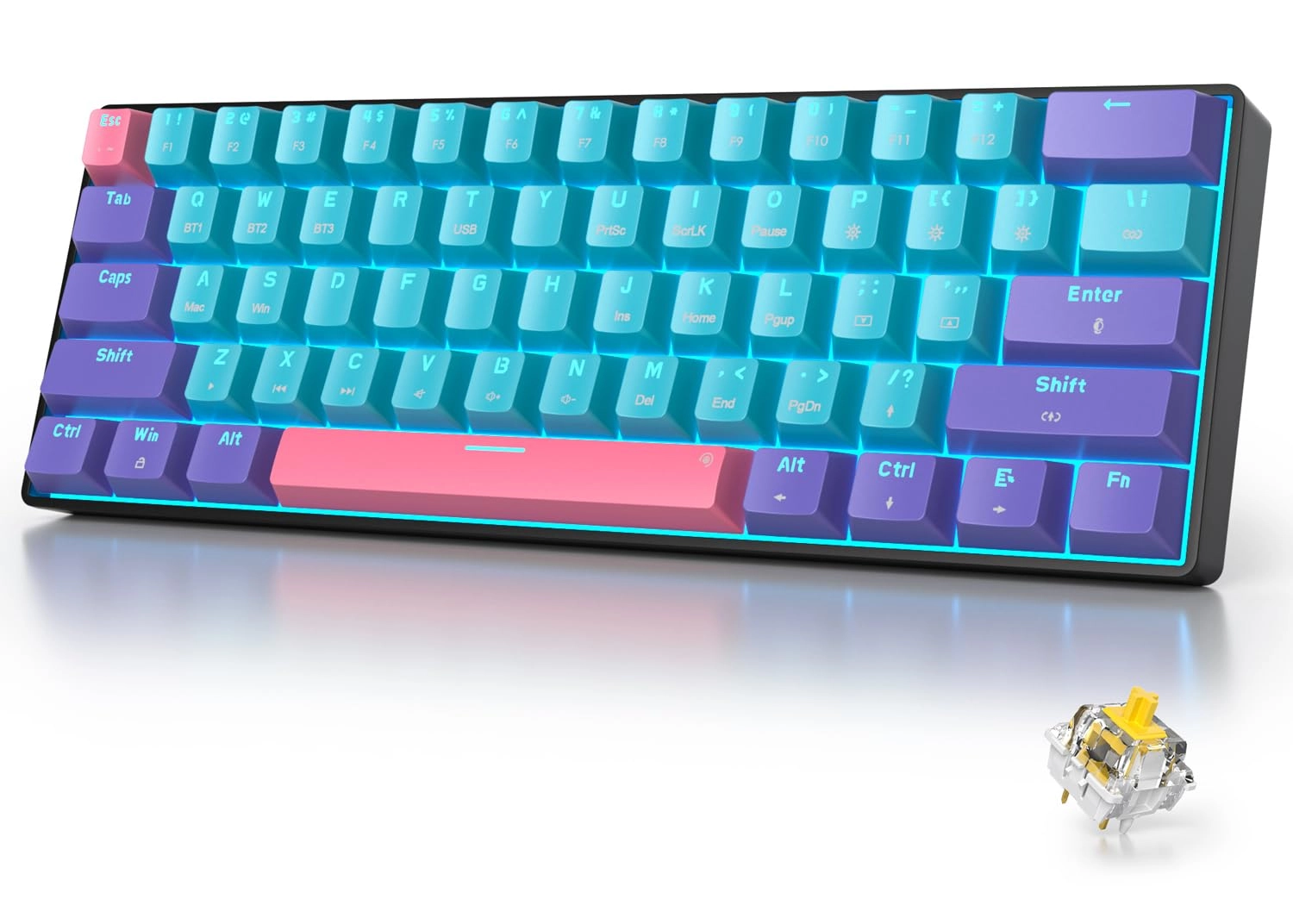 60% Wireless Mechanical Keyboard -  Wired/Wireless