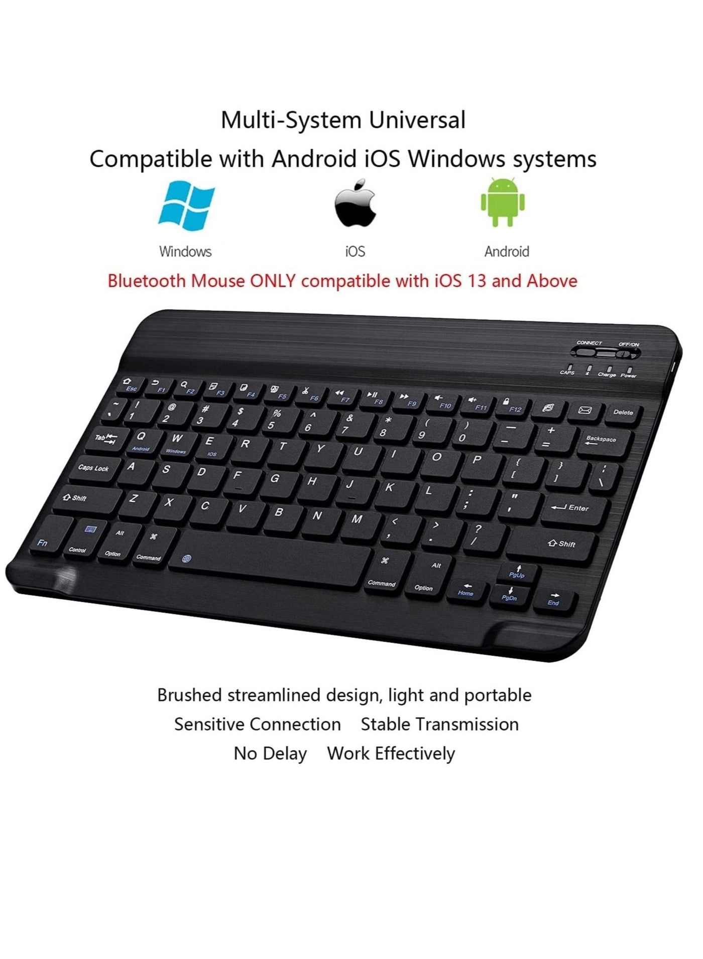 Bluetooth Keyboard and Mouse Combo - Arabic and English