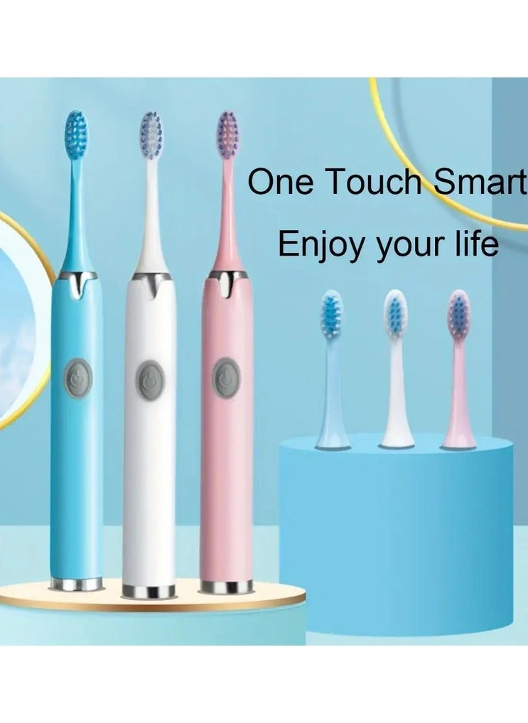 Portable AA Battery Electric Toothbrush - 30-Second Smart Timer 7 Brush Heads