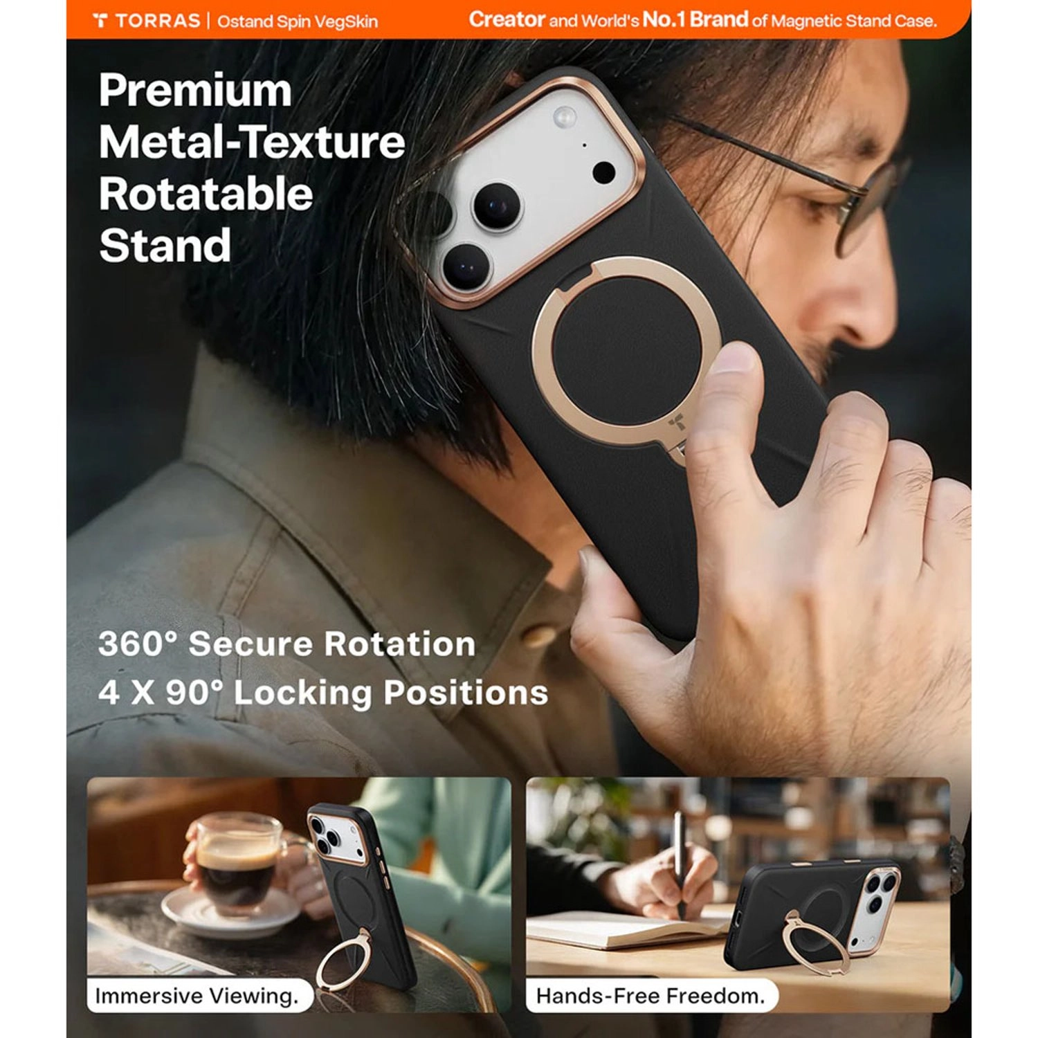 Ostand Spin VegSkin Series Case with MagSafe for iPhone 17 Pro