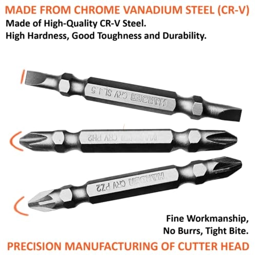 Magnetic Screwdriver Bit Set - 9-Piece 65mm