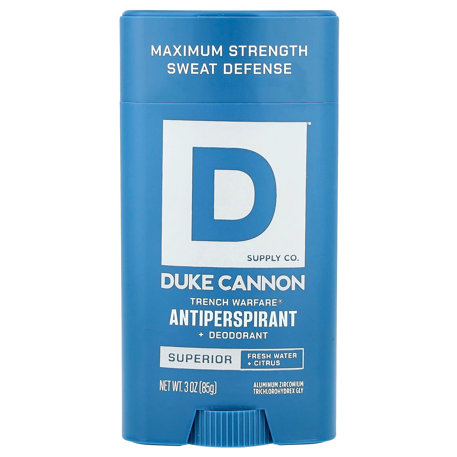 Duke Cannon Supply Co. Trench Warfare Antiperspirant + Deodorant - Fresh Water + Citrus 85 g