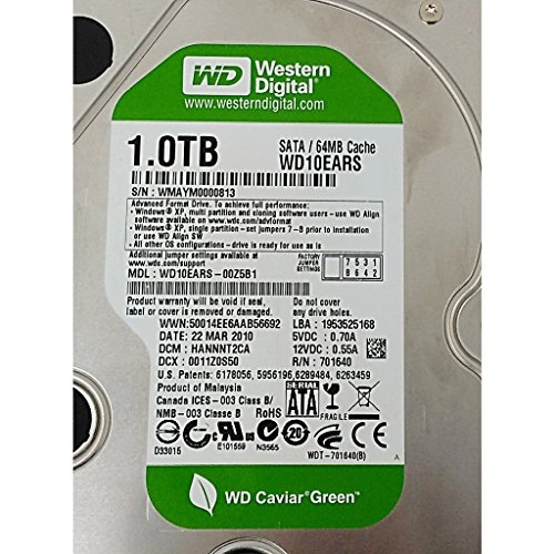 WD Green 3.5" 7200rpm 64MB SATA 6Gb/s (WD10EARX) - 1TB
