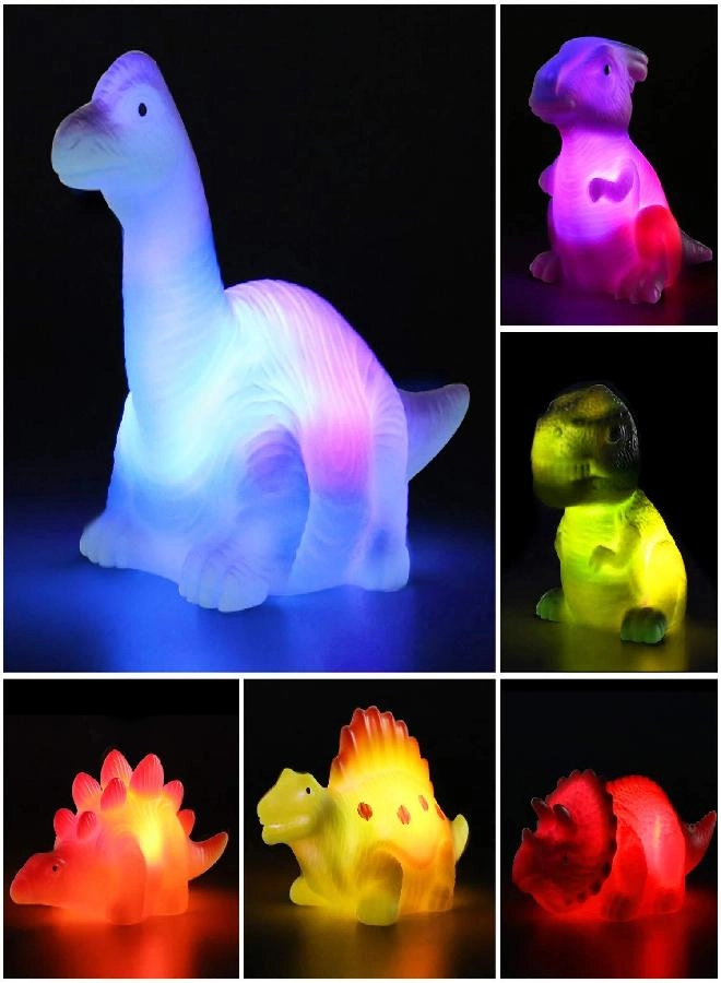 Light-Up Floating Dinosaur - 6 Packs Multi 2.4 inches
