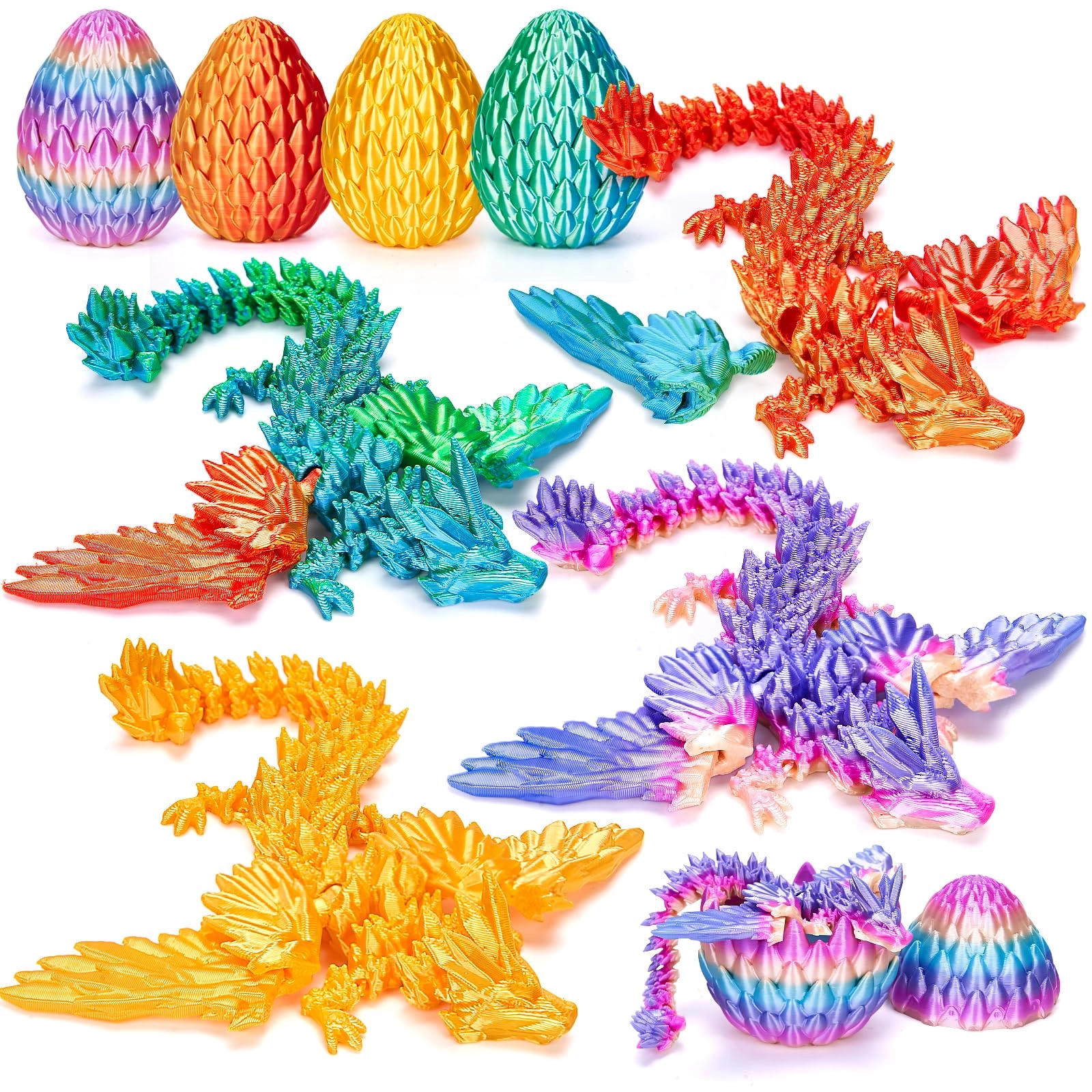 3D Printed Dragon - 4PCS Pack
