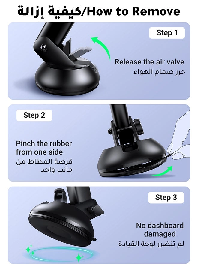 Car Phone Holder for Dashboard/Windshield