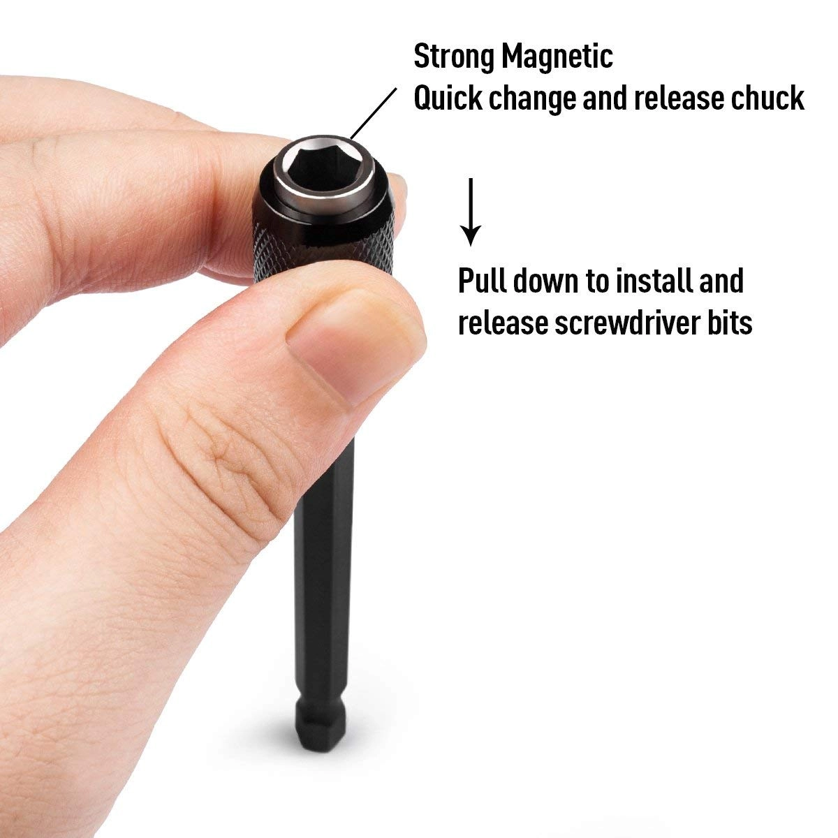 Quick Release Bar Socket Screwdriver Bit Holder - 60mm 100mm 150mm 1/4" (6.35mm)