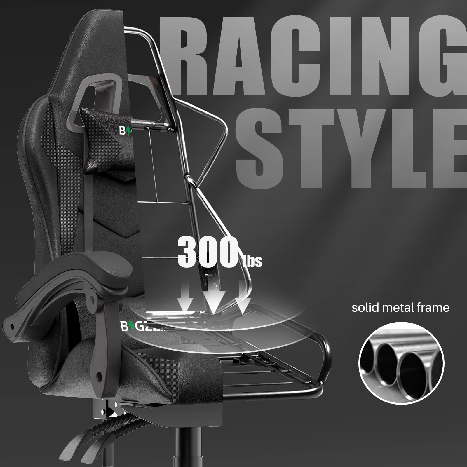 Gaming Chair - Ergonomic Height Adjustable Without Footrest