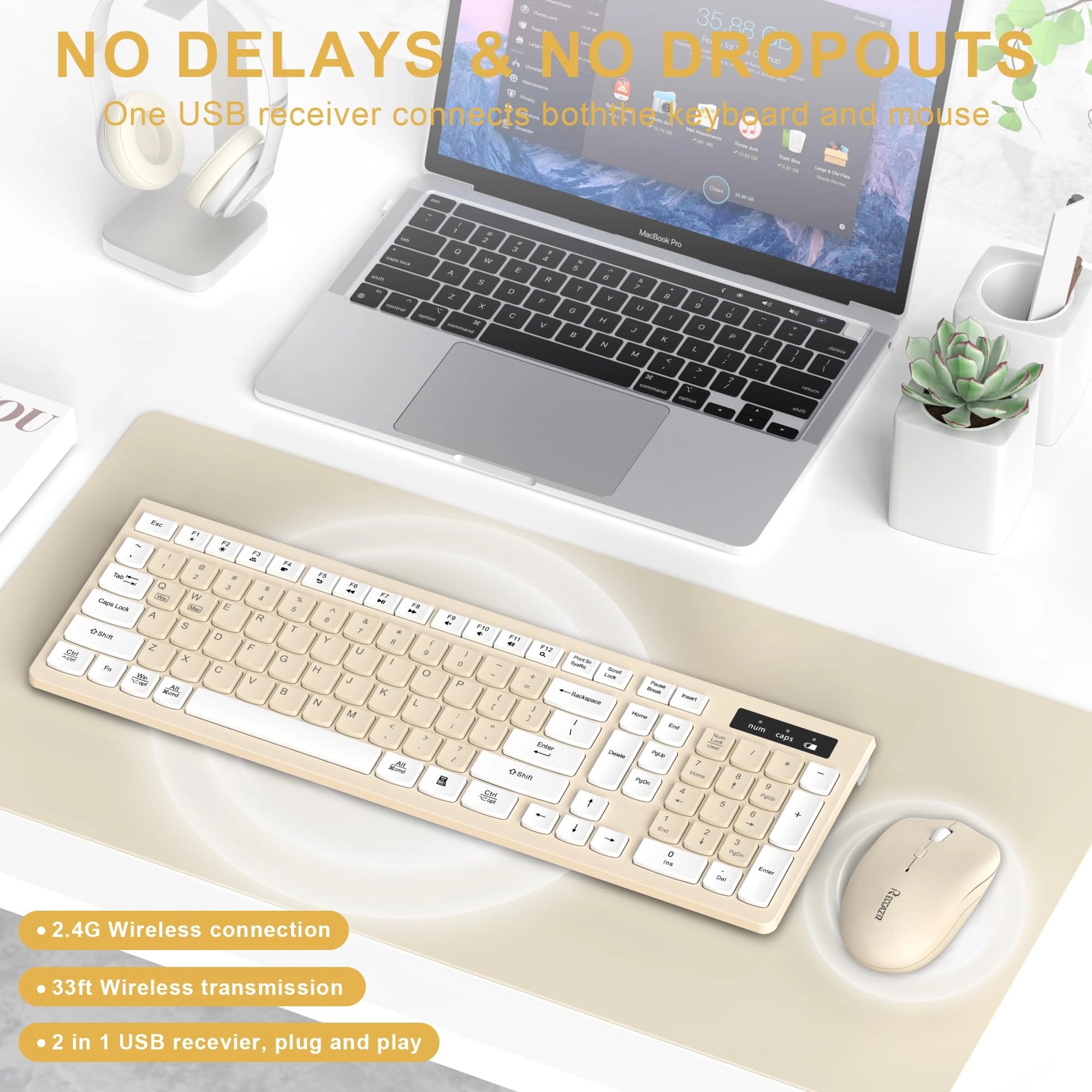 Ergonomic Wireless Keyboard - Wired