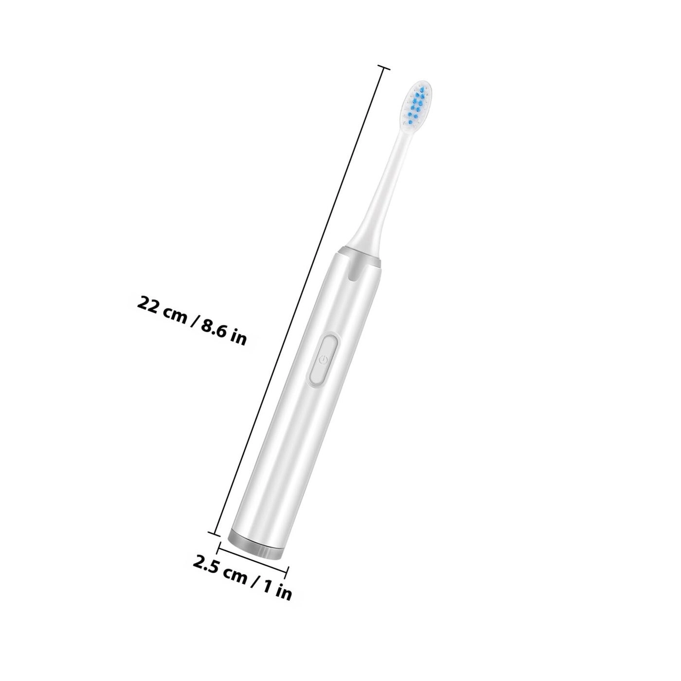 Electric Toothbrush - Waterproof 5 Soft Brush Heads Battery Powered