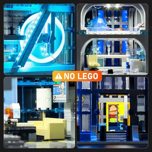 Set of Lights for LEGO 76269 Avengers Tower Building Model - Plastic 3