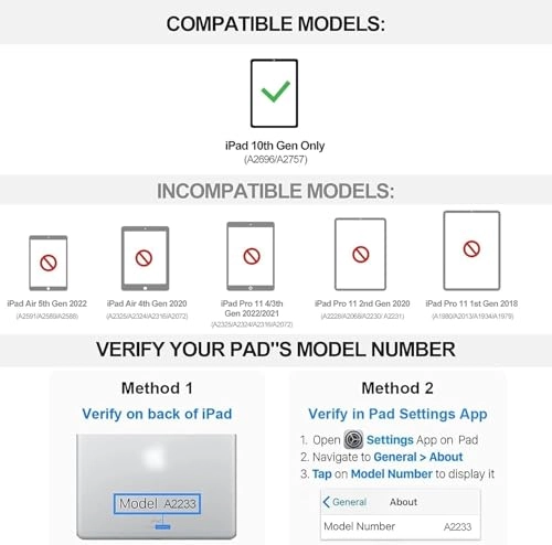 Keyboard Case with Pencil Holder for iPad 10th generation 10.9-inch (2022)