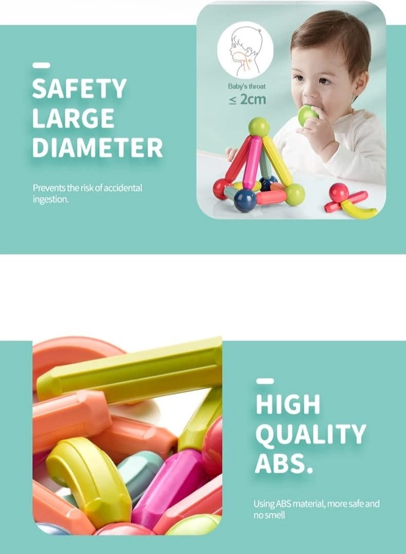 Magnetic Building Stick Blocks - 42 pcs