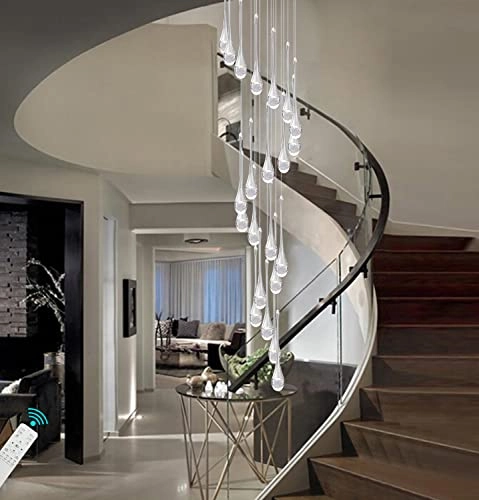 Crystal Column Chandelier - 2700-6000K Dimmable