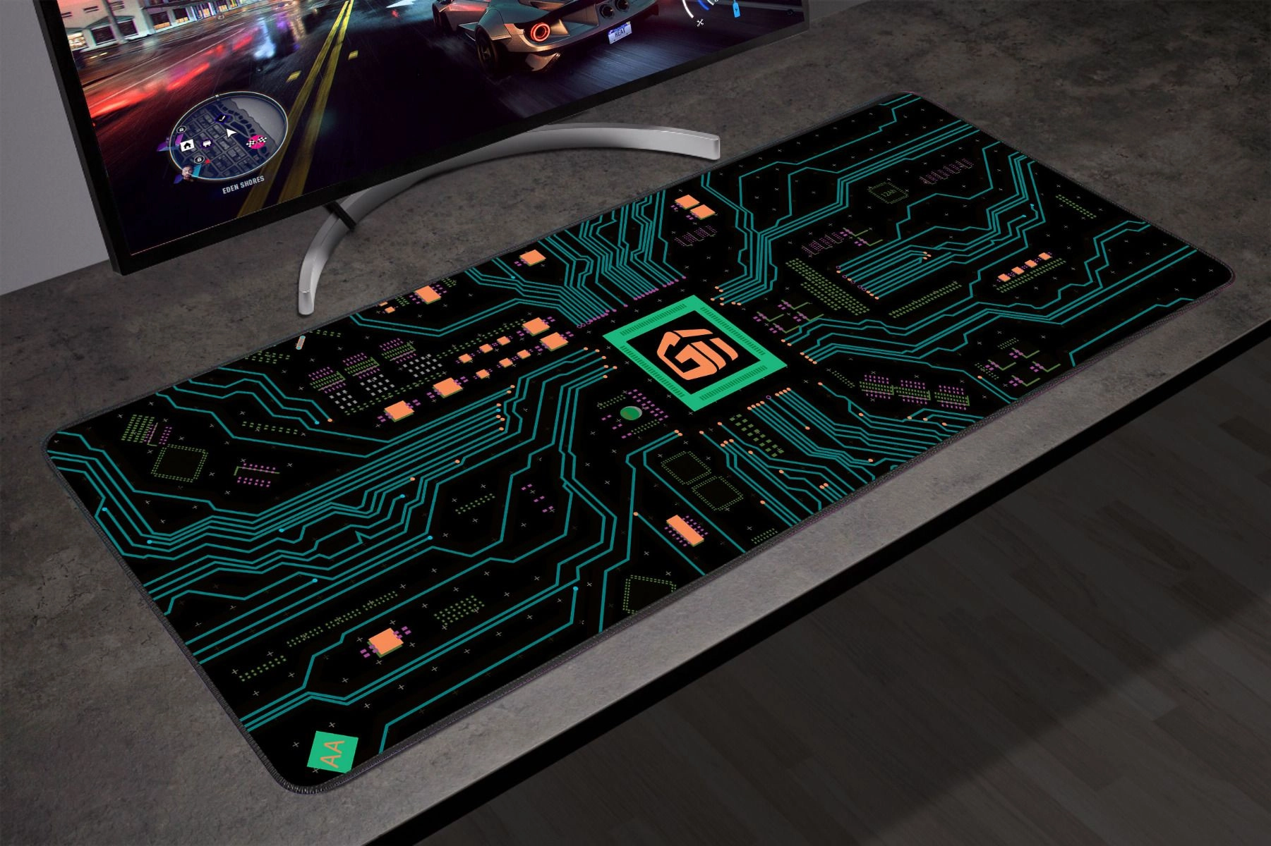 Graffiti Polyester Gaming Mouse Pad - 80x30 cm