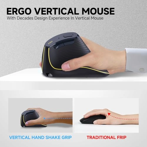 Ergonomic Vertical Mouse - Bluetooth USB