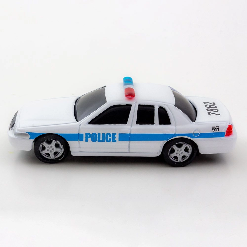 Pullback Real Gears Police Car - White 3 +