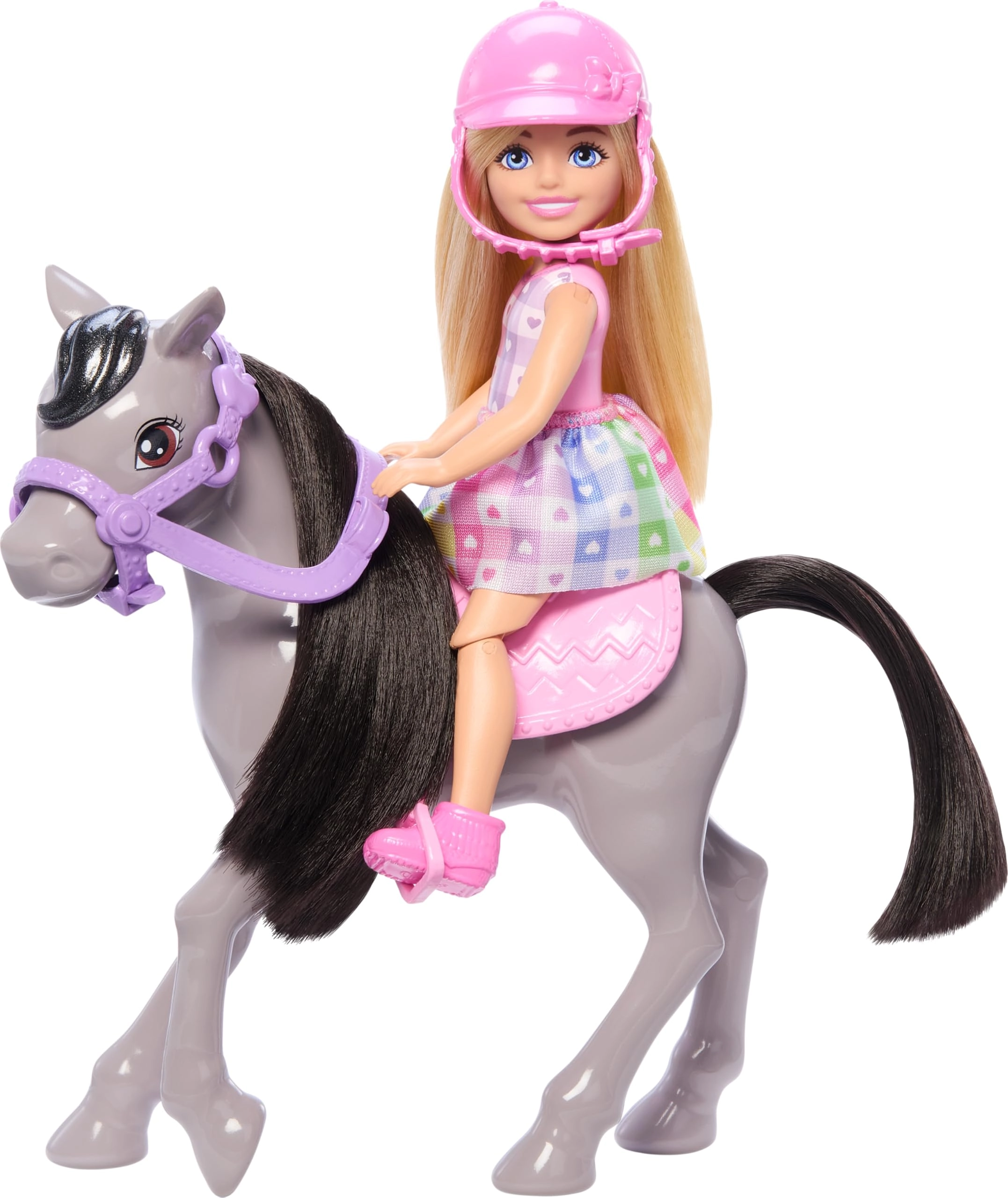 Barbie Chelsea Doll - Blonde + Pony - Pink Saddle