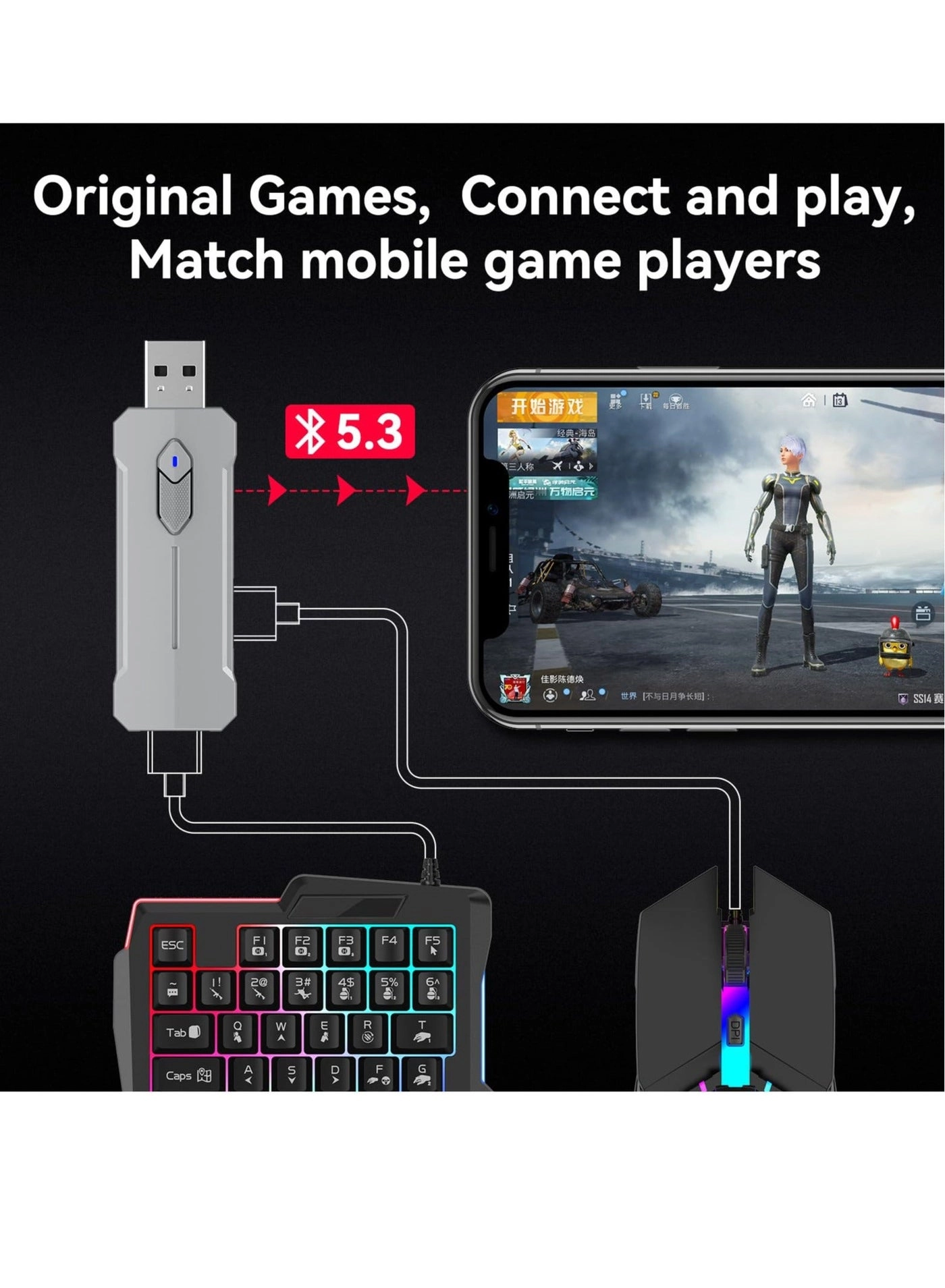 Mouse and Gaming Keyboard Adapter