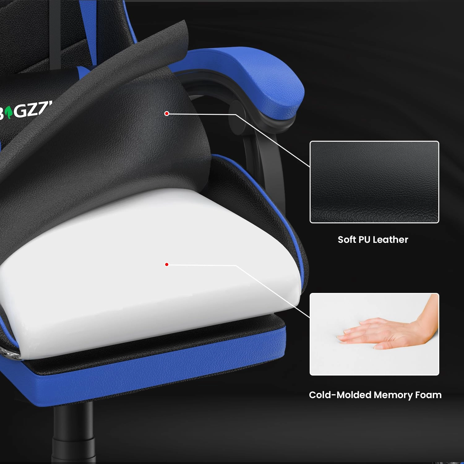 gaming chair - Red With Footrest
