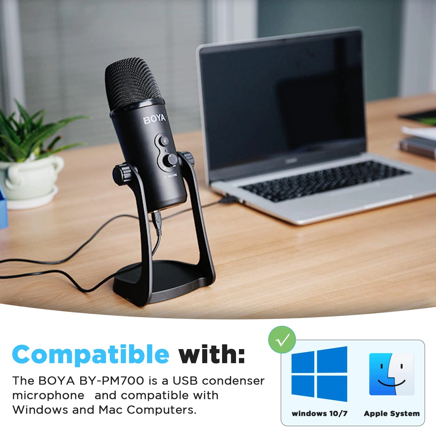 BY- PM700SP 3.5mm-Mini-Jack Microphone