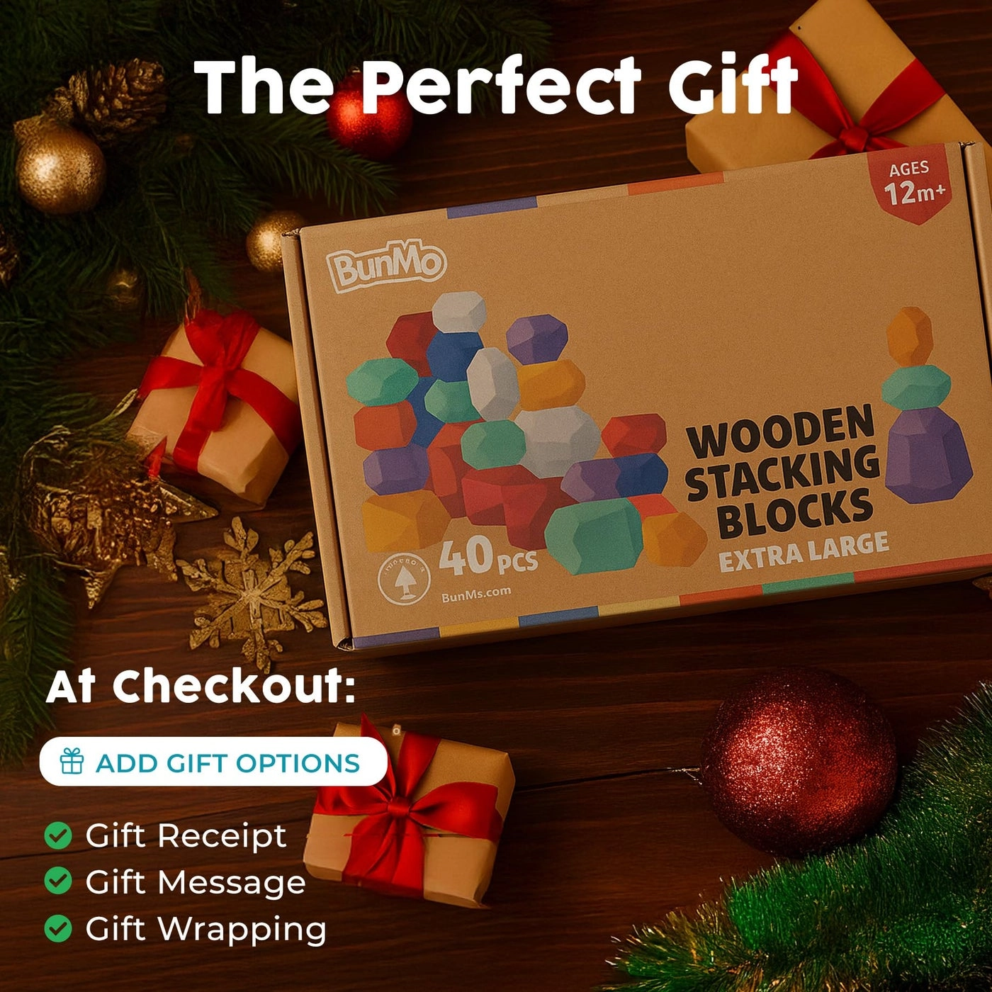 Wooden Stacking Toys - 40 pieces