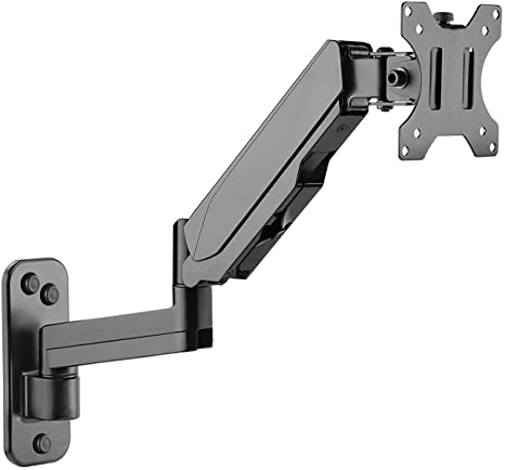 New Majestic Premium Aluminum Gas Spring Wall Mount - Single Monitor 17" To 32" 75X75Mm / 100X100Mm Vesa Plate