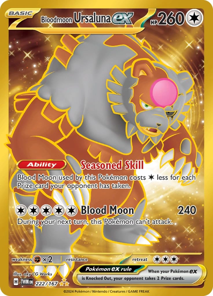Pokémon Bloodmoon Ursaluna ex 222/167