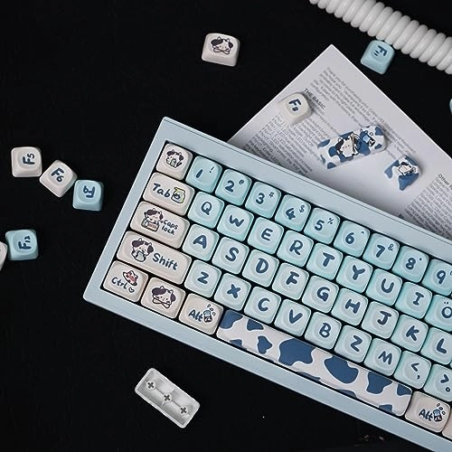 PBT Milk Cow Keycaps Set - MOA Profile Wireless