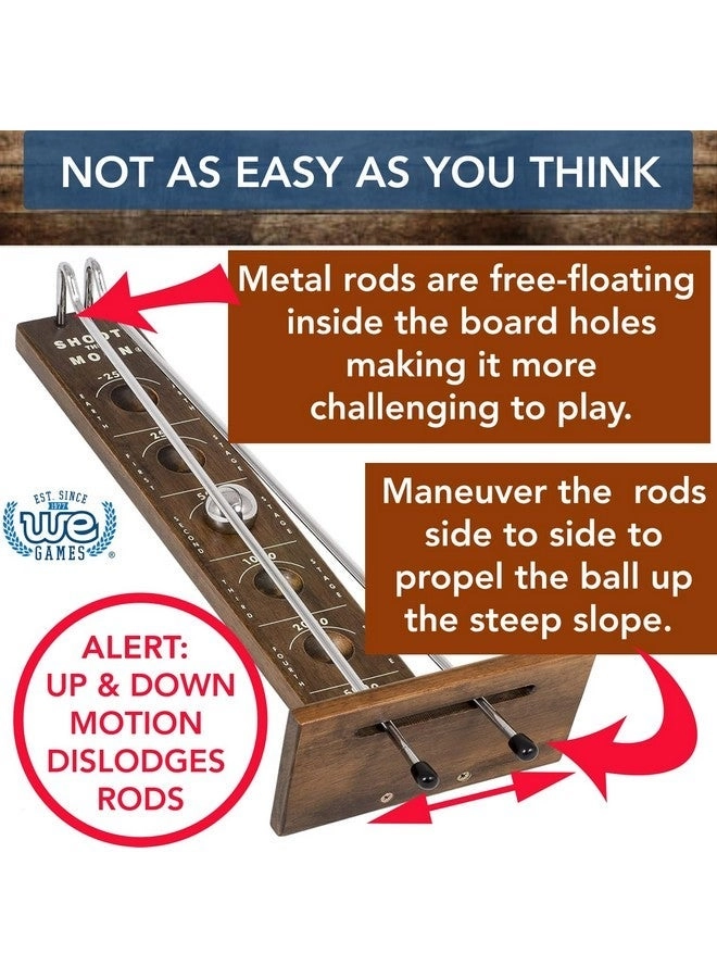 Shoot The Moon - Large 18 Inches Walnut Stained Solid Wood