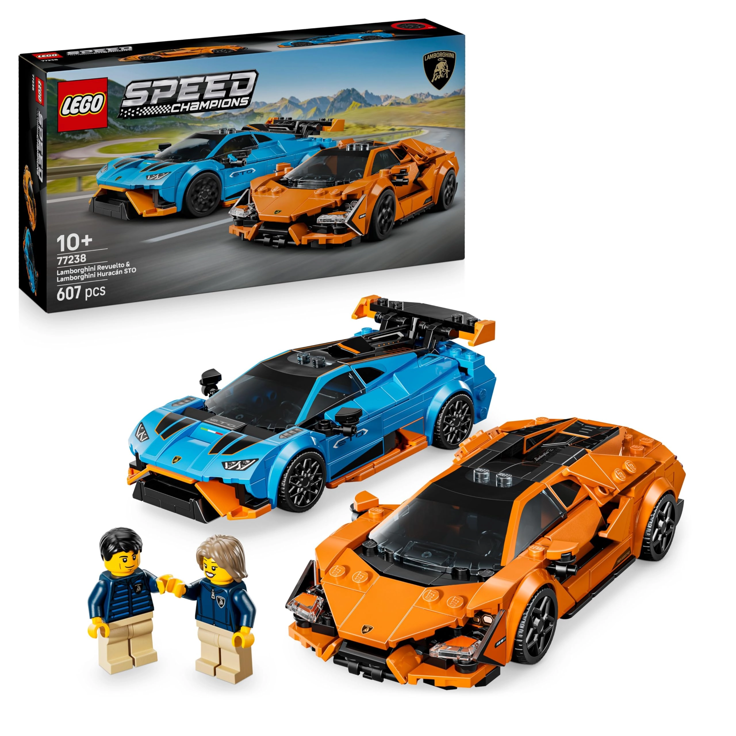 Speed Champions Lamborghini Revuelto + Speed Champions Lamborghini Huracán STO