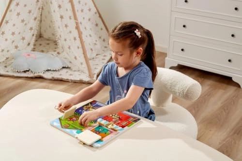 Wooden Manipulation Board Lock and Latch House - 16 months and up 1 pieces