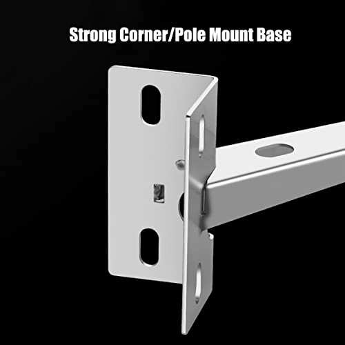 CCTV Security Camera Corner Pole Corner Mounting Bracket - Stainless Steel 26cm/10.2"
