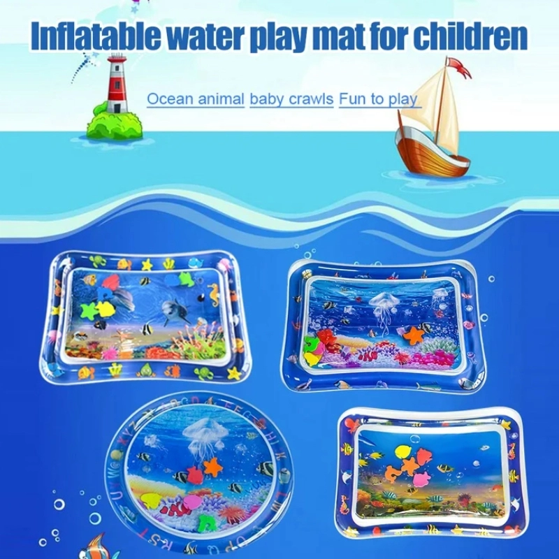 Tummy Time Inflatable Water Playmat - ocean-themed 0 month