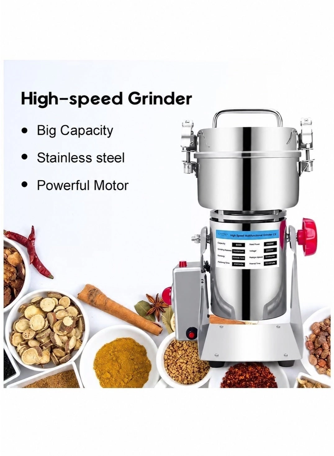 Electric Grinder - 304 Stainless Steel 36000 RPM