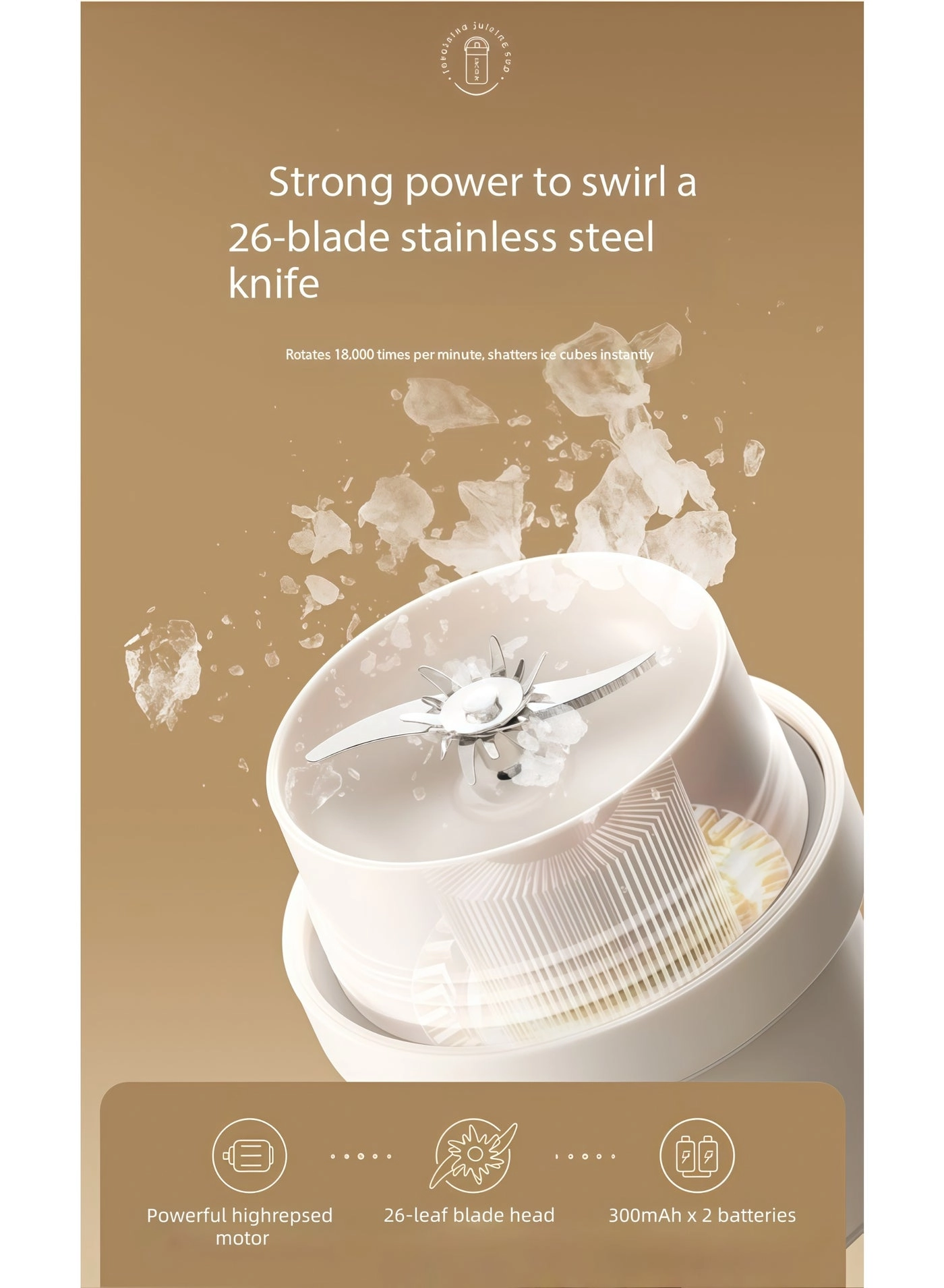 Mini Portable Travel Electric Juicing Cup - 380 ml