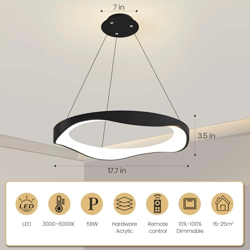 Modern LED Chandelier - 3000K 4000K 6000K 10%-100% dimmable