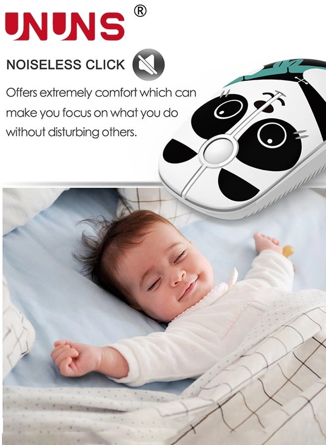 Cute Cartoon Pattern Slim Mouse - Wireless
