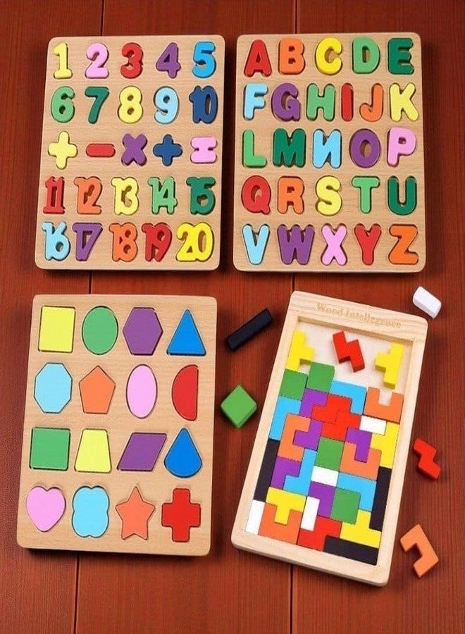 Montessori Wooden Puzzle Board - 2+ Years 4 pieces