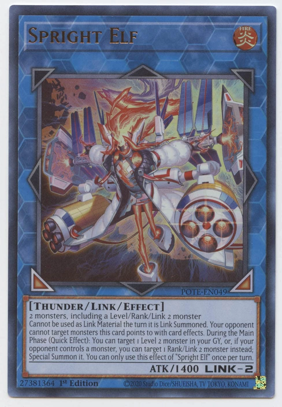 Yu-Gi-Oh! Power of the Elements Spright Elf POTE-EN049