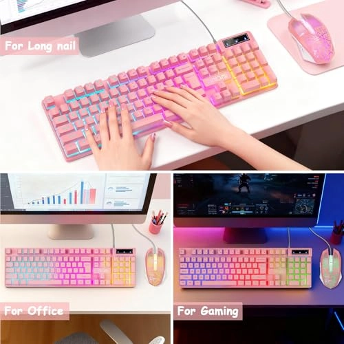 Gaming Wireless Keyboard and Mouse - Wired/Wireless