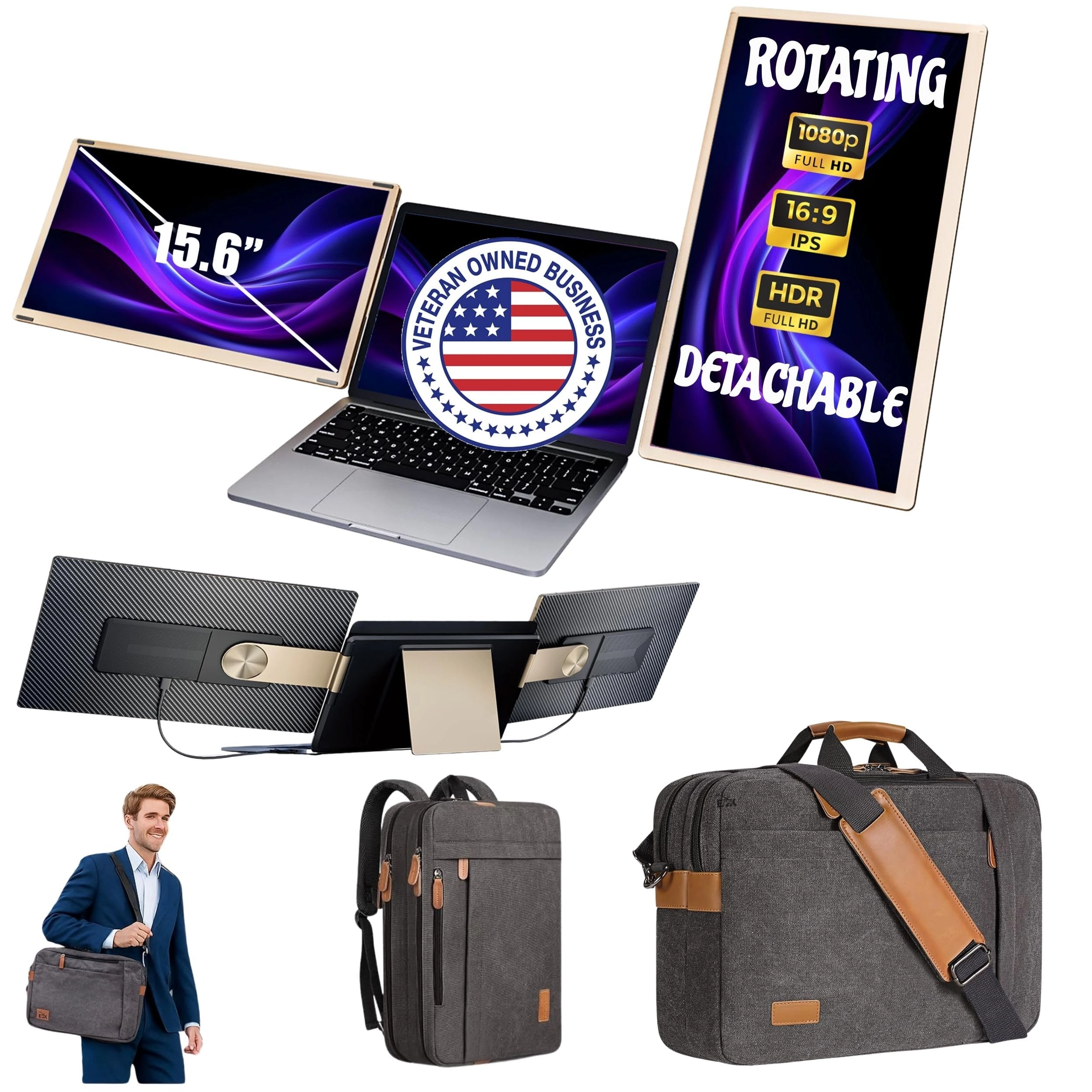 ELK Dual Laptop Screen Extender - 00850027148533 15.6 Inches 1920 x 1080 Pixels