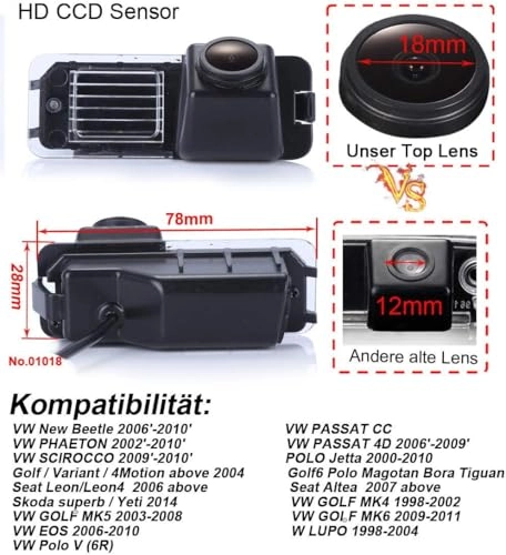 Car Rear View Camera - Night vision 628 x 586 pixels