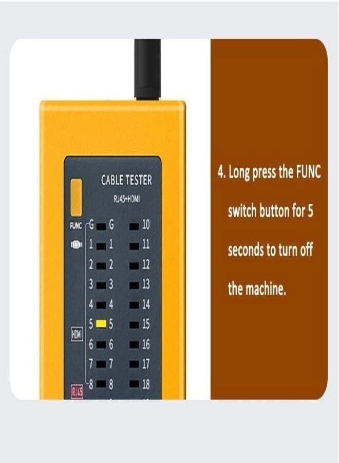 Network Cable Tester - RJ45 RJ11 HDMI continuity open shorted crossed
